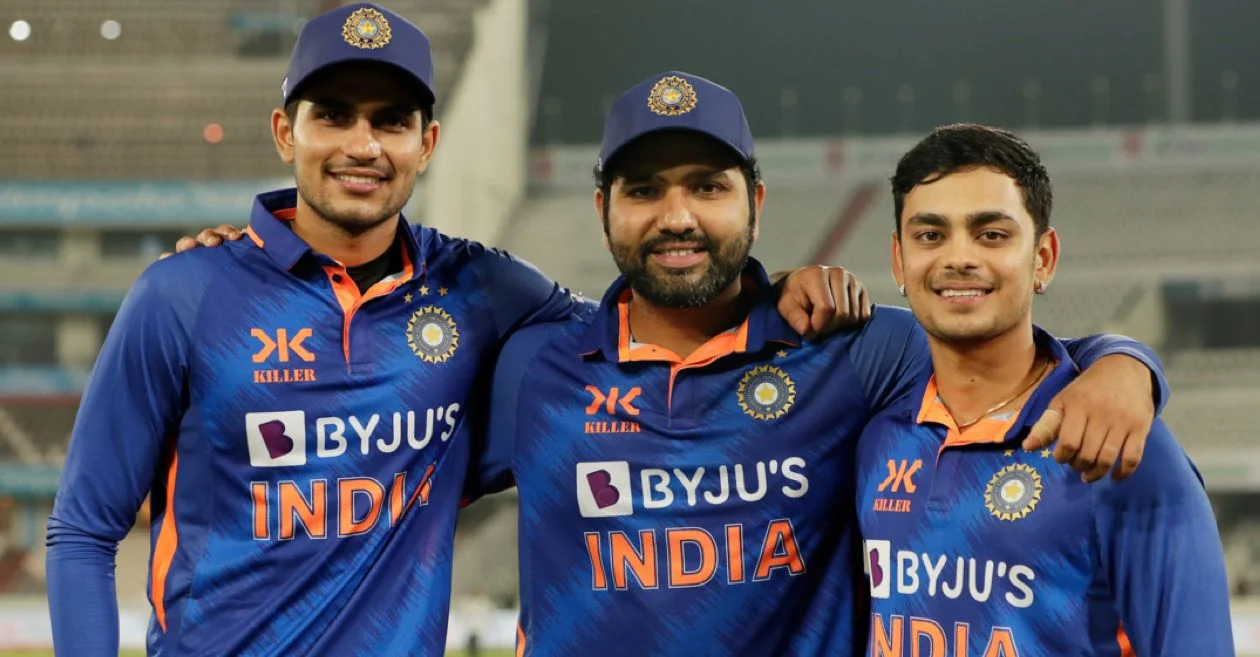 Shubman Gill, Rohit Sharma, and Ishan Kishan