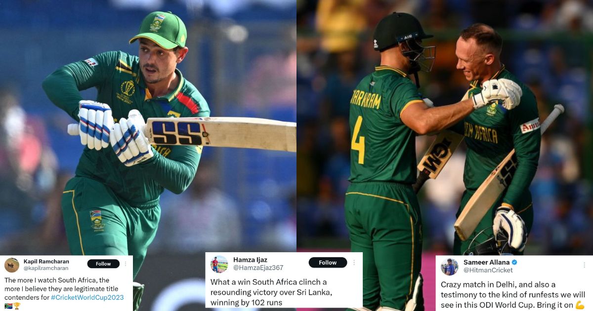 SA vs SL: 'South Africa Are Title Contenders' - Twitter Reacts As The Proteas Crush Sri Lanka In World Cup 2023