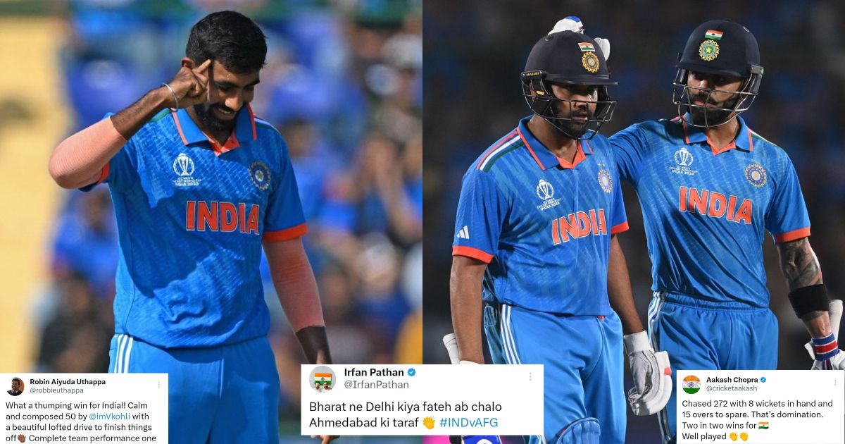 IND vs AFG: That's Domination! Twitter Reacts As Rohit Sharma, Jasprit Bumrah Help India Thrash Afghanistan In WC 2023