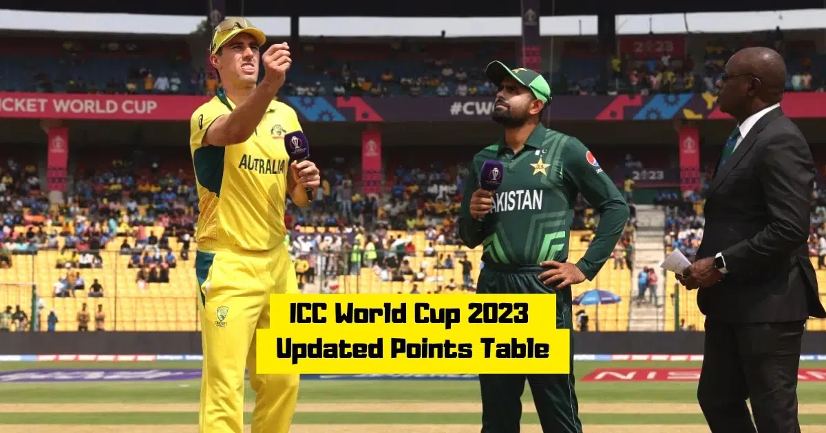 ICC World Cup Points Table 2023 After AUS vs PAK