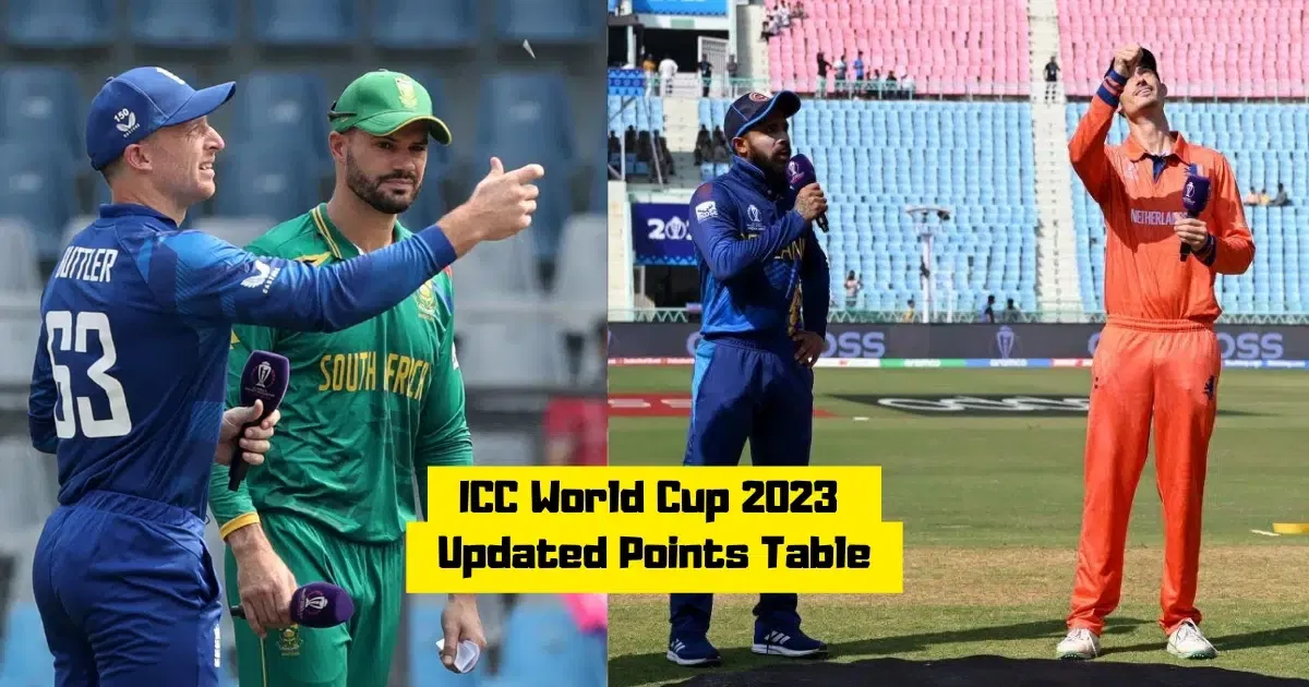ICC World Cup Points Table 2023: Updated Standings, Most Runs, Most Wickets After NED vs SL Match 19 & ENG vs SA Match 20