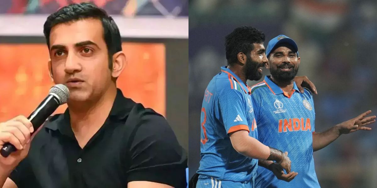 Gautam Gambhir, Jasprit Bumrah and Mohammed Shami