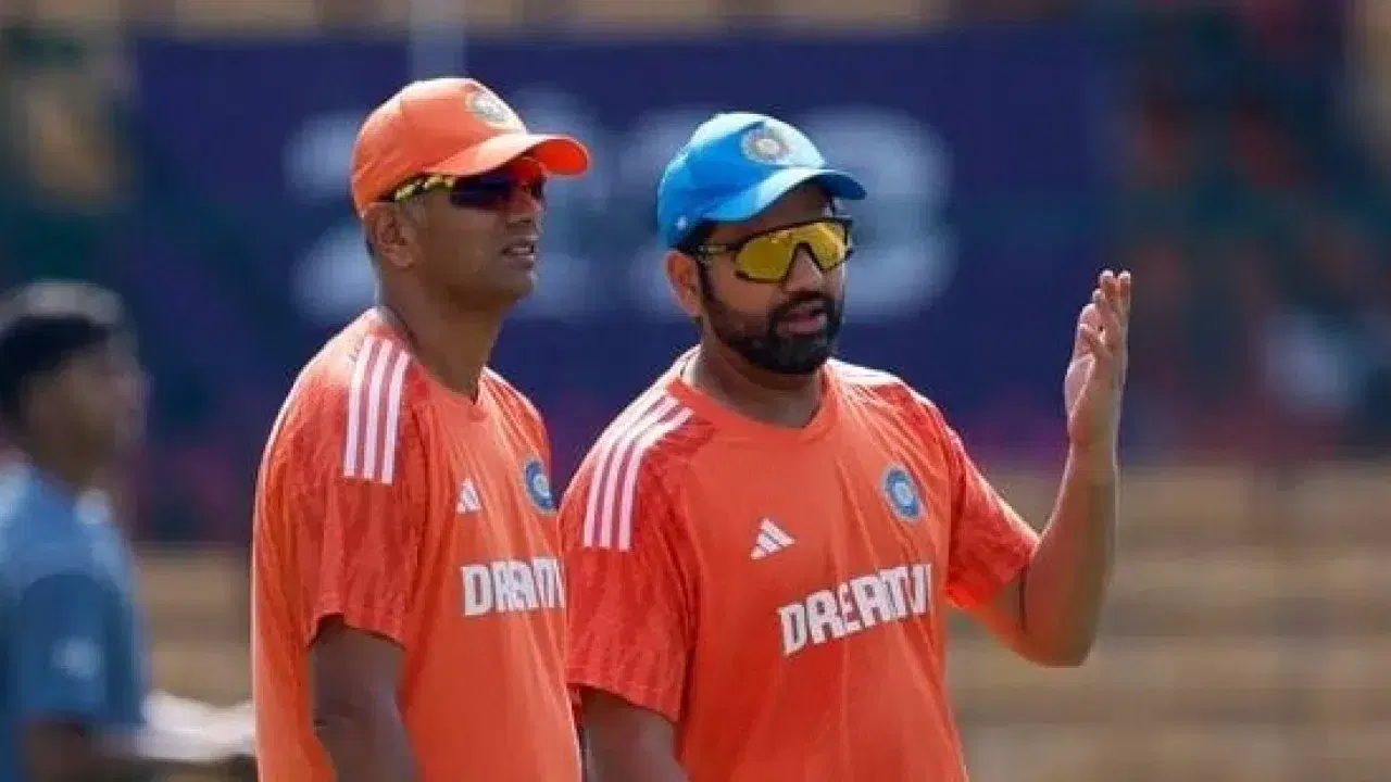 Rohit Sharma , Rahul Dravid {PC: Twitter}