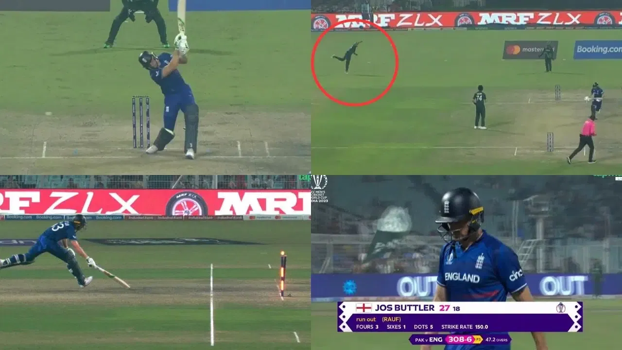 Jos Buttler Run Out - Haris Rauf