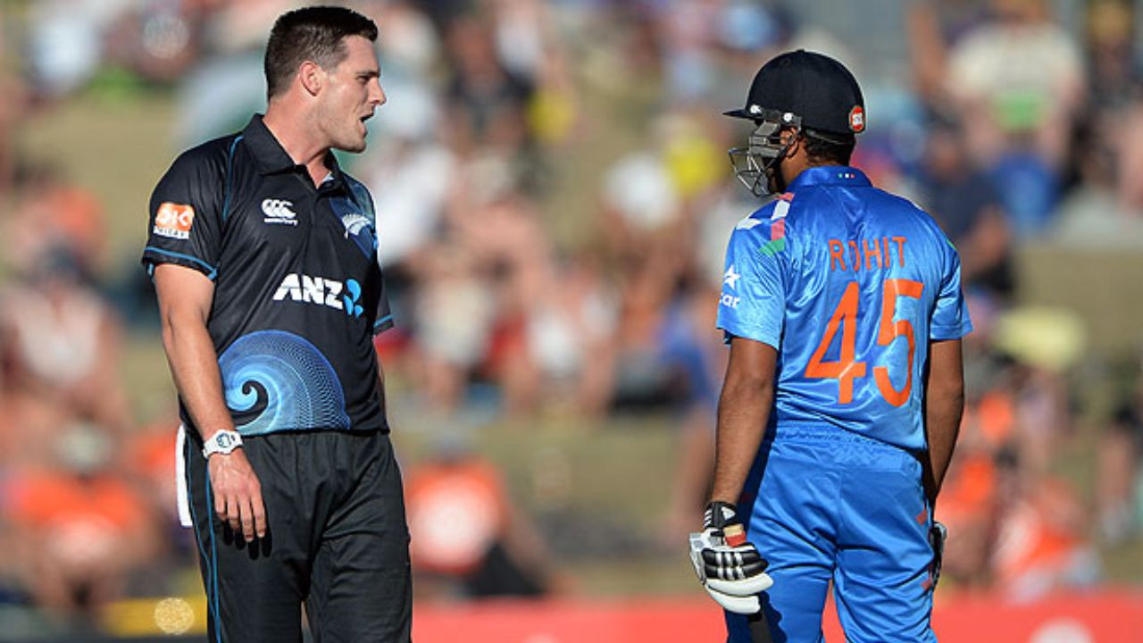 Mitchell McClenaghan and Rohit Sharma