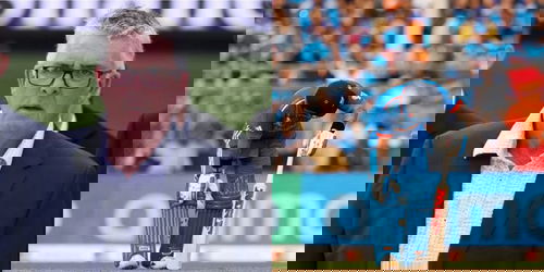 Simon O'Donnell and Virat Kohli