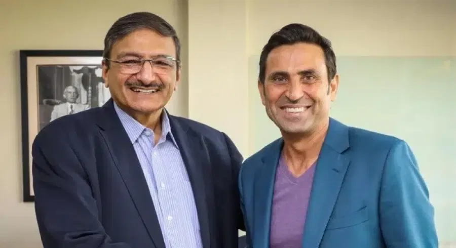 Younis Khan and Zaka Ashraf