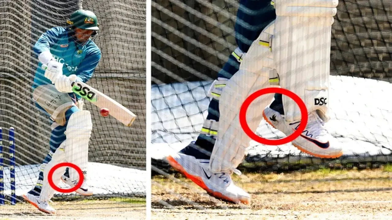 Usman Khawaja wears a Black Dove Logo in Training