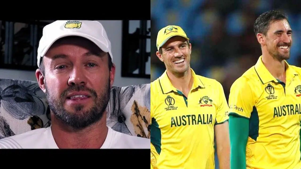 AB de Villiers, Mitchell Starc and Pat Cummins