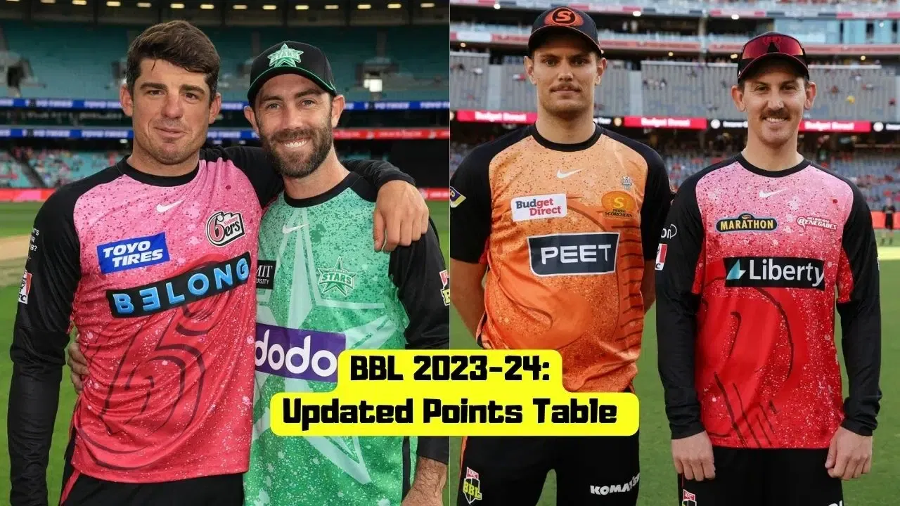 BBL Points Table 2023-24 Updated Standings, Most Runs, Most Wickets After SS vs MS Match 14 & PS vs MR Match 15