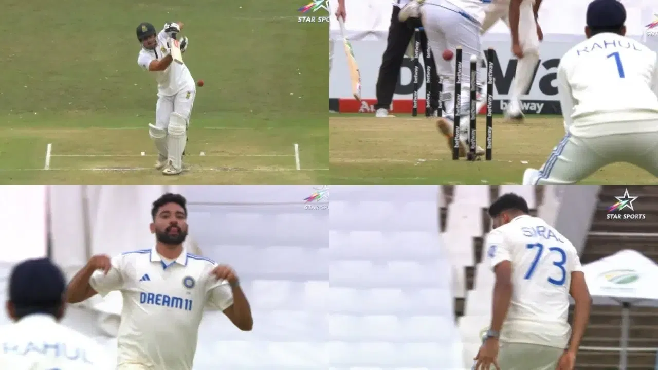 IND vs SA Watch - Mohammed Siraj Hits SIUU After Dismissing David Bedingham With Pearler