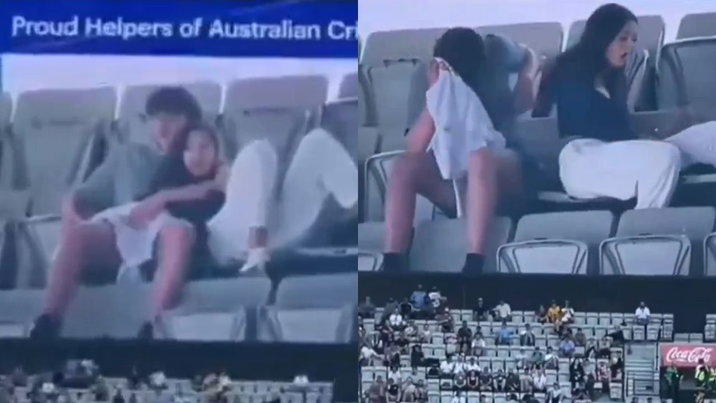Couple caught on camera at MCG