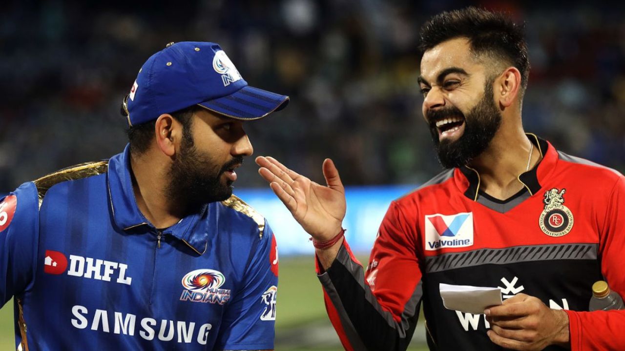 Rohit Sharma, Virat Kohli share a laugh, RCB vs MI