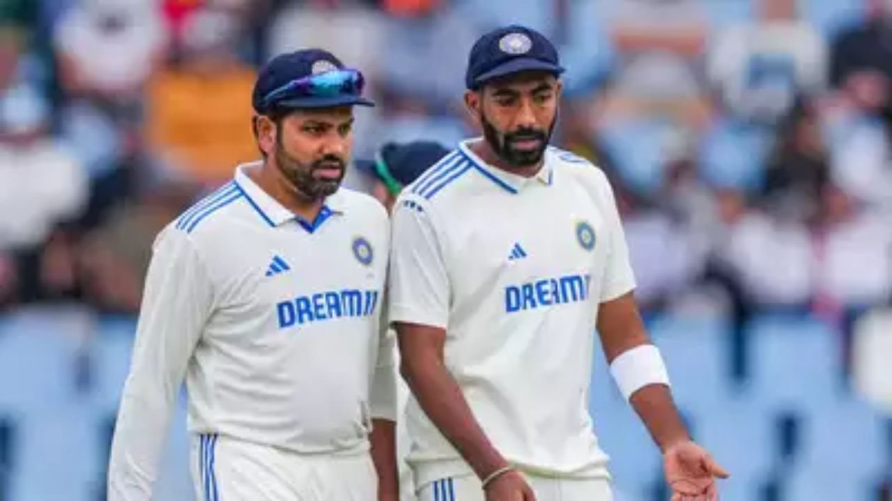 Indian Cricketers Rohit Sharma and Jasprit Bumrah