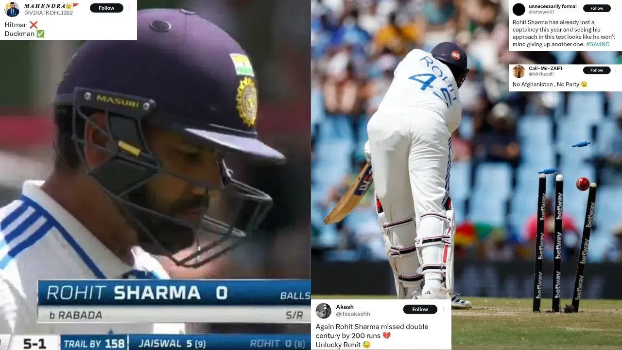 IND vs SA: Choking Of Highest Quality! Duckman! - Twitter Slams Rohit Sharma For Bagging Duck