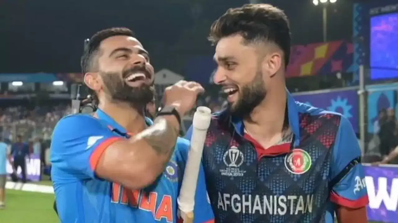 Virat Kohli and Naveen-ul-Haq