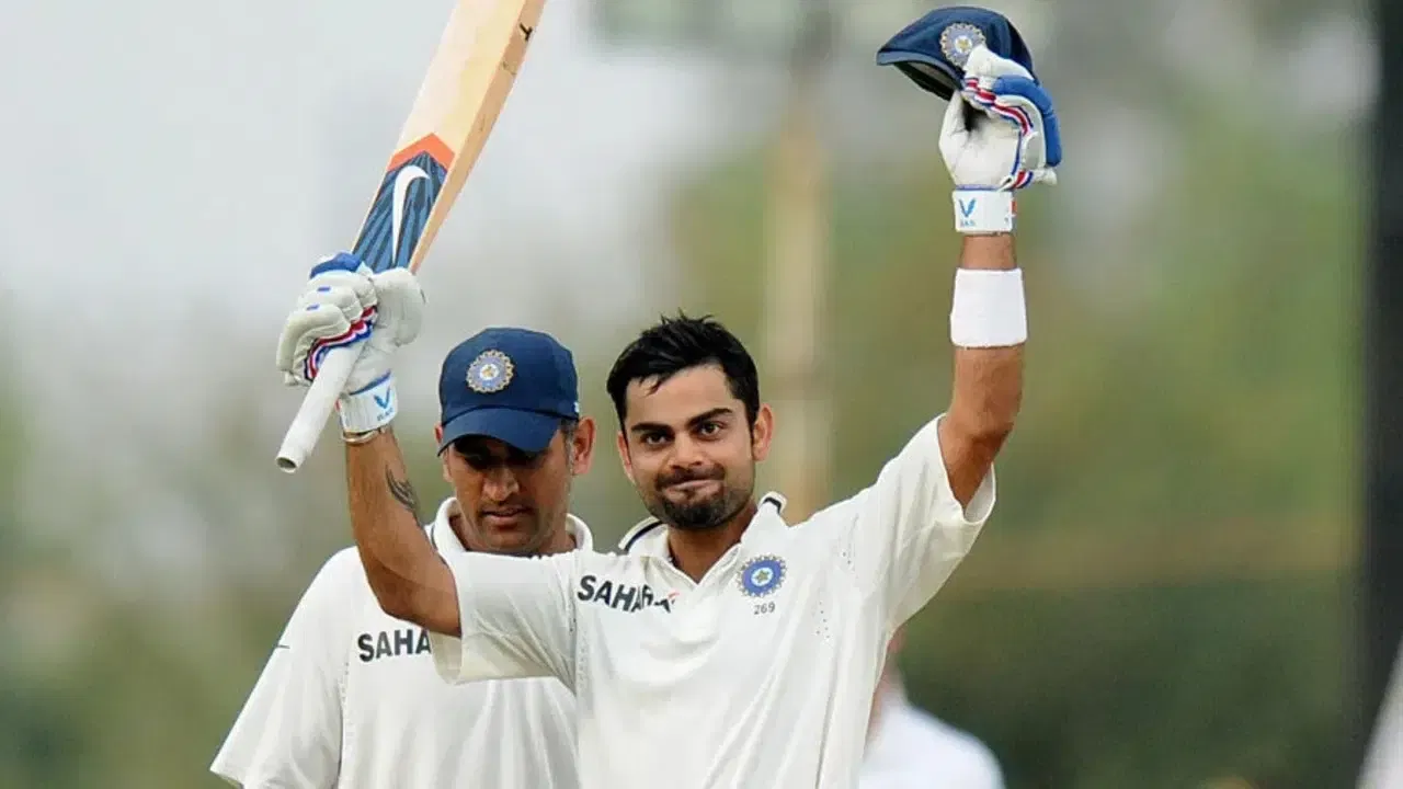 Virat Kohli during the 2012 home Test series against England