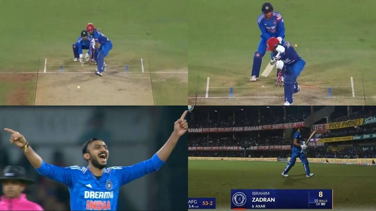 Axar Patel Castles Ibrahim Zadran