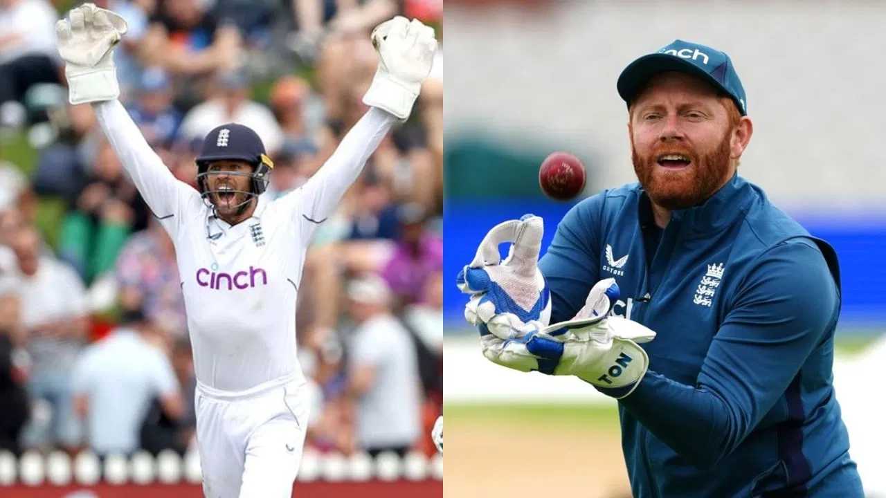 England's Ben Foakes, Jonny Bairstow