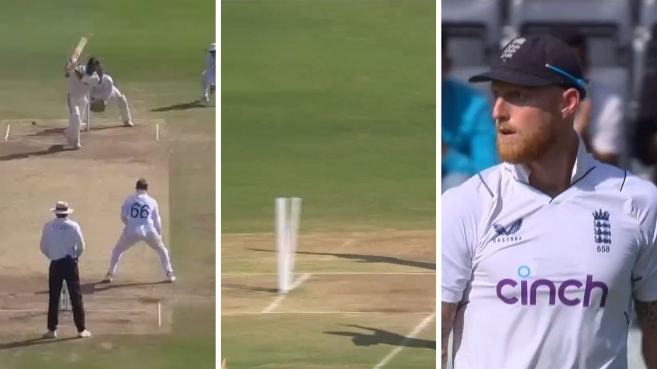 Ben Stokes runs out Ravindra Jadeja