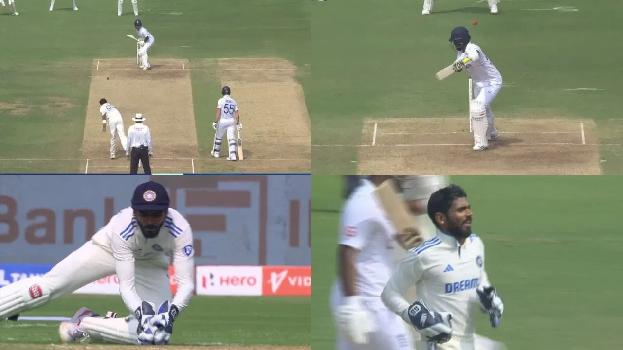 KS Bharat takes stunner to dismiss Rehan Ahmed off Jasprit Bumrah