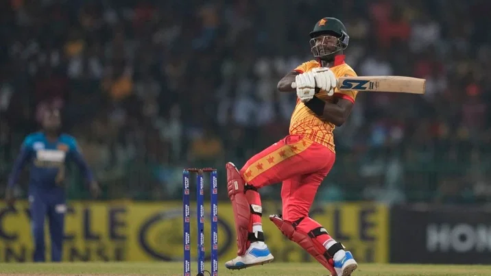 Luke Jongwe hit an unbeaten 25 off just 12 balls As Zimbabwe Beat India