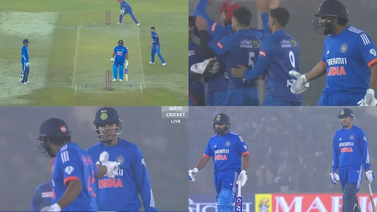 Rohit Sharma abuses Shubman Gill after getting run-out in terrible mix-up