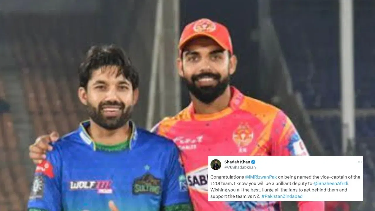 Shadab Khan Congratulates Mohammad Rizwan