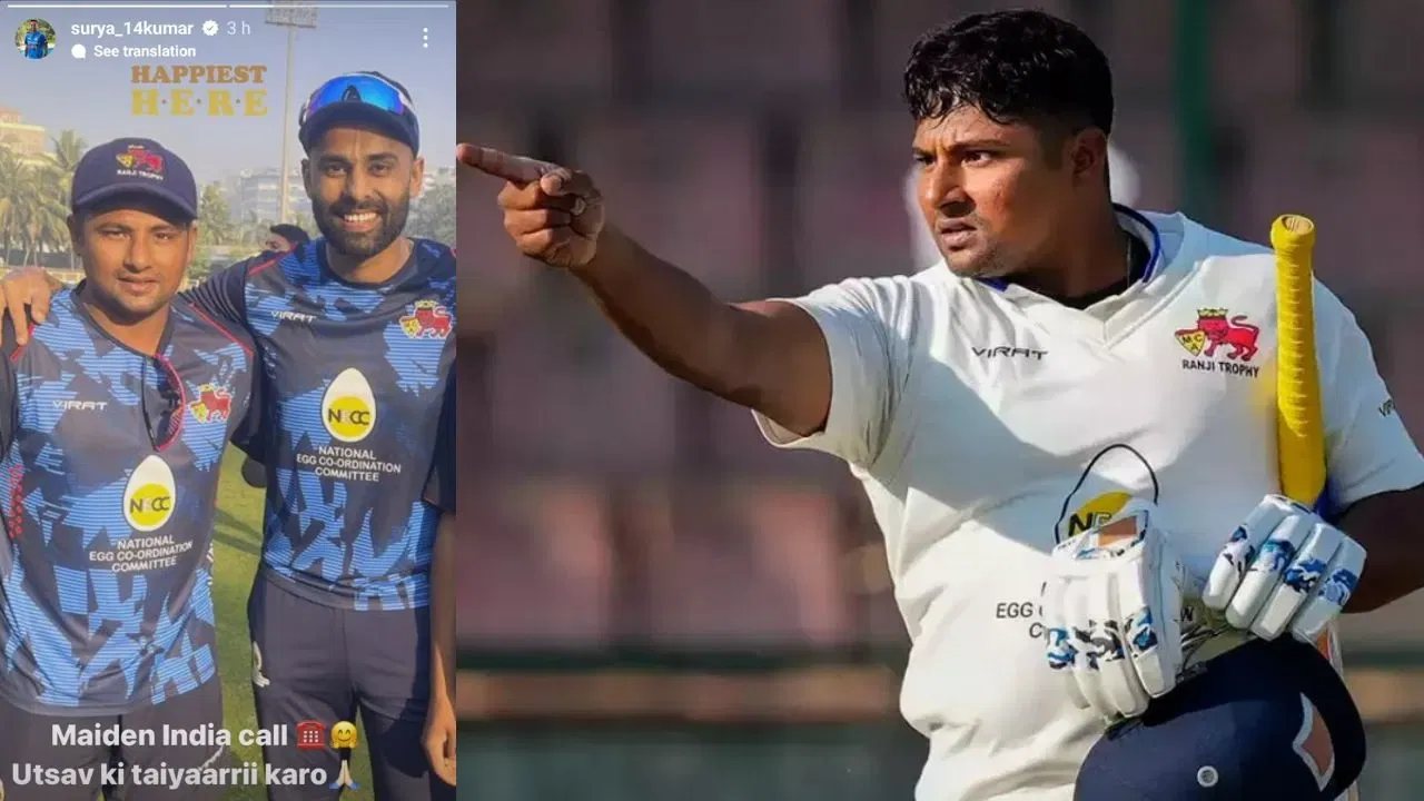 Suryakumar Yadav pens down a heartfelt message for Sarfaraz Khan after ...