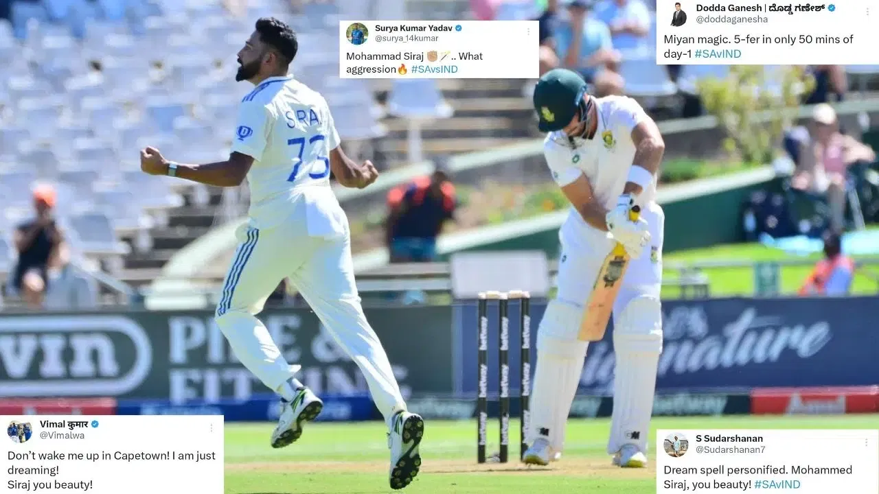 Twitter Reacts To Mohammed Siraj's sensational spell vs SA