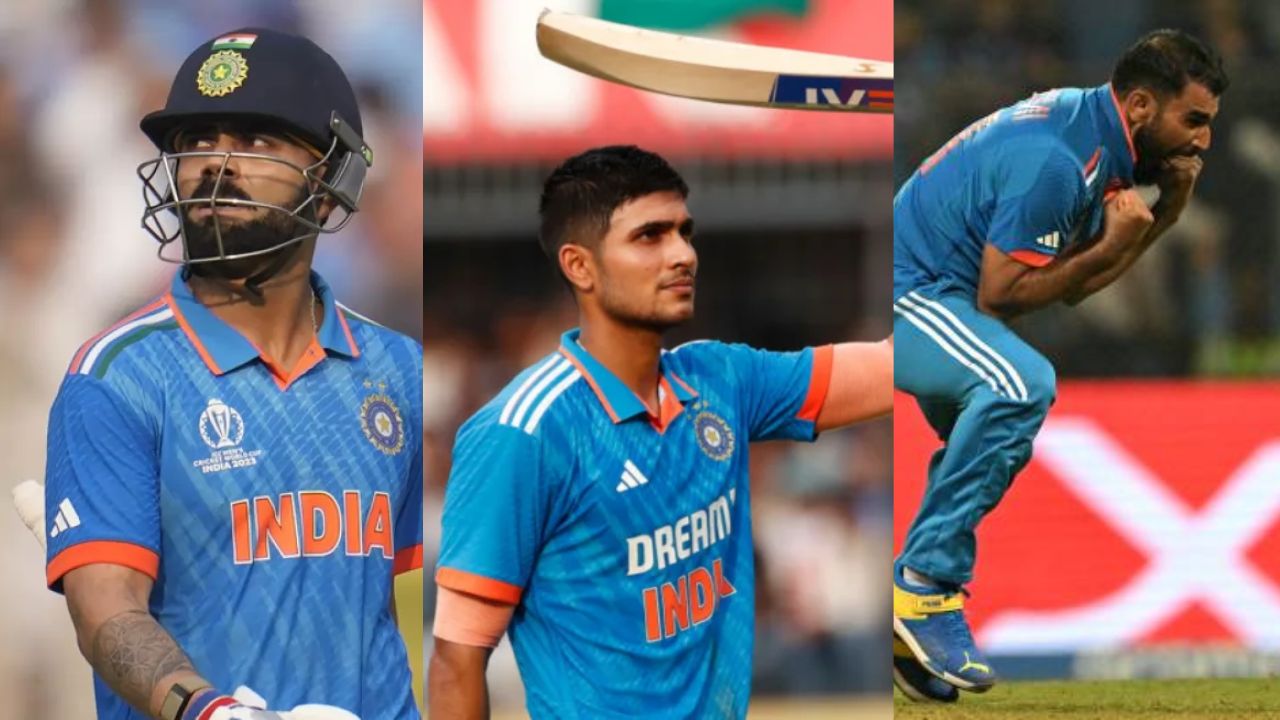 Virat Kohli, Shubman Gill, Mohammed Shami