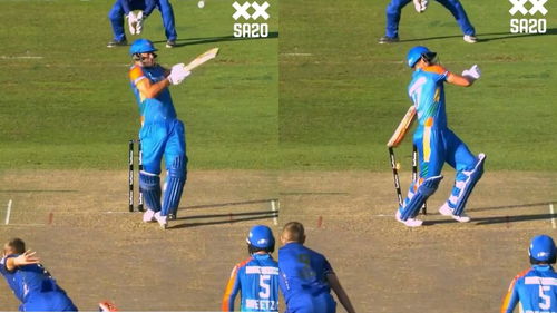 Watch Marcus Stoinis&nbsp;dismissed hit-wicket in bizarre fashion in SA20