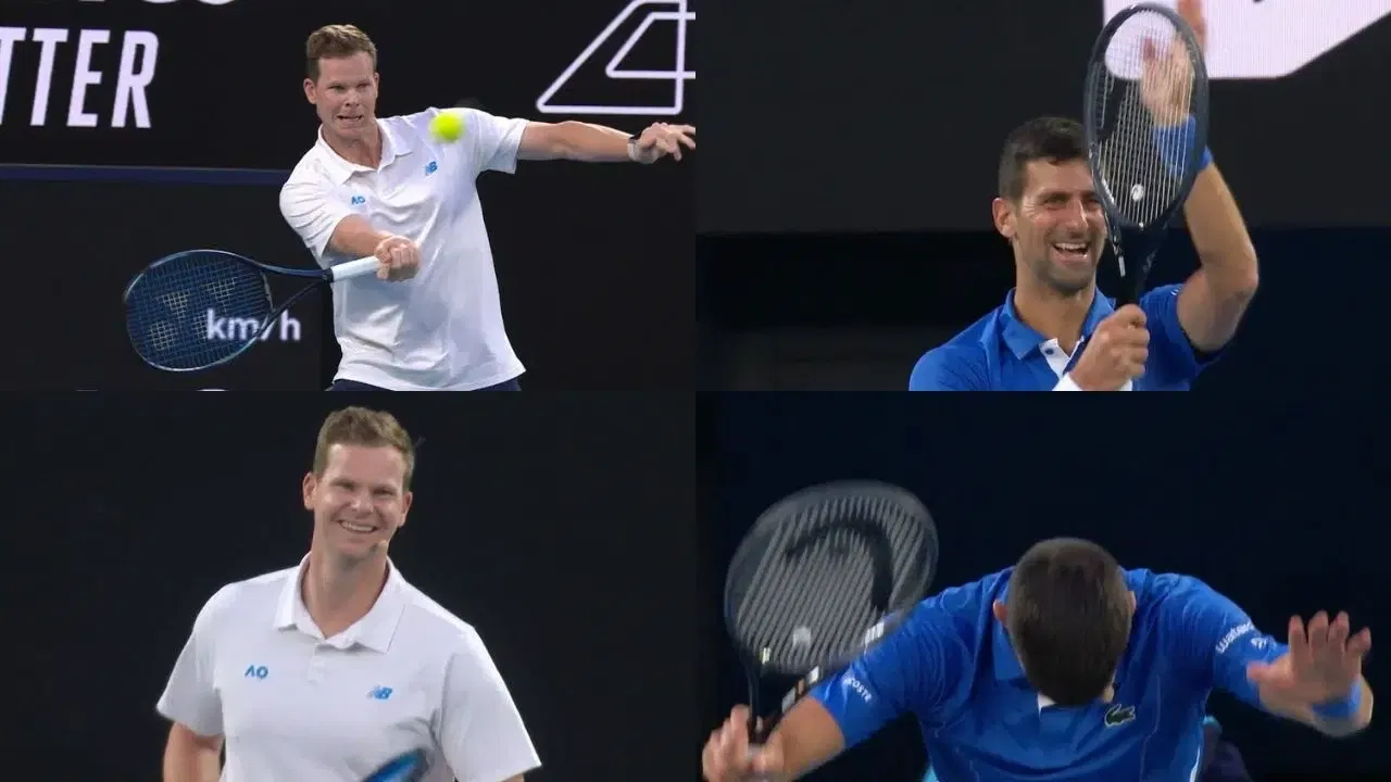 Watch Novak Djokovic bows down to Steve Smith