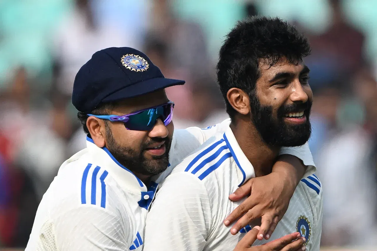 Indian pacer Jasprit Bumrah and captain Rohit Sharma