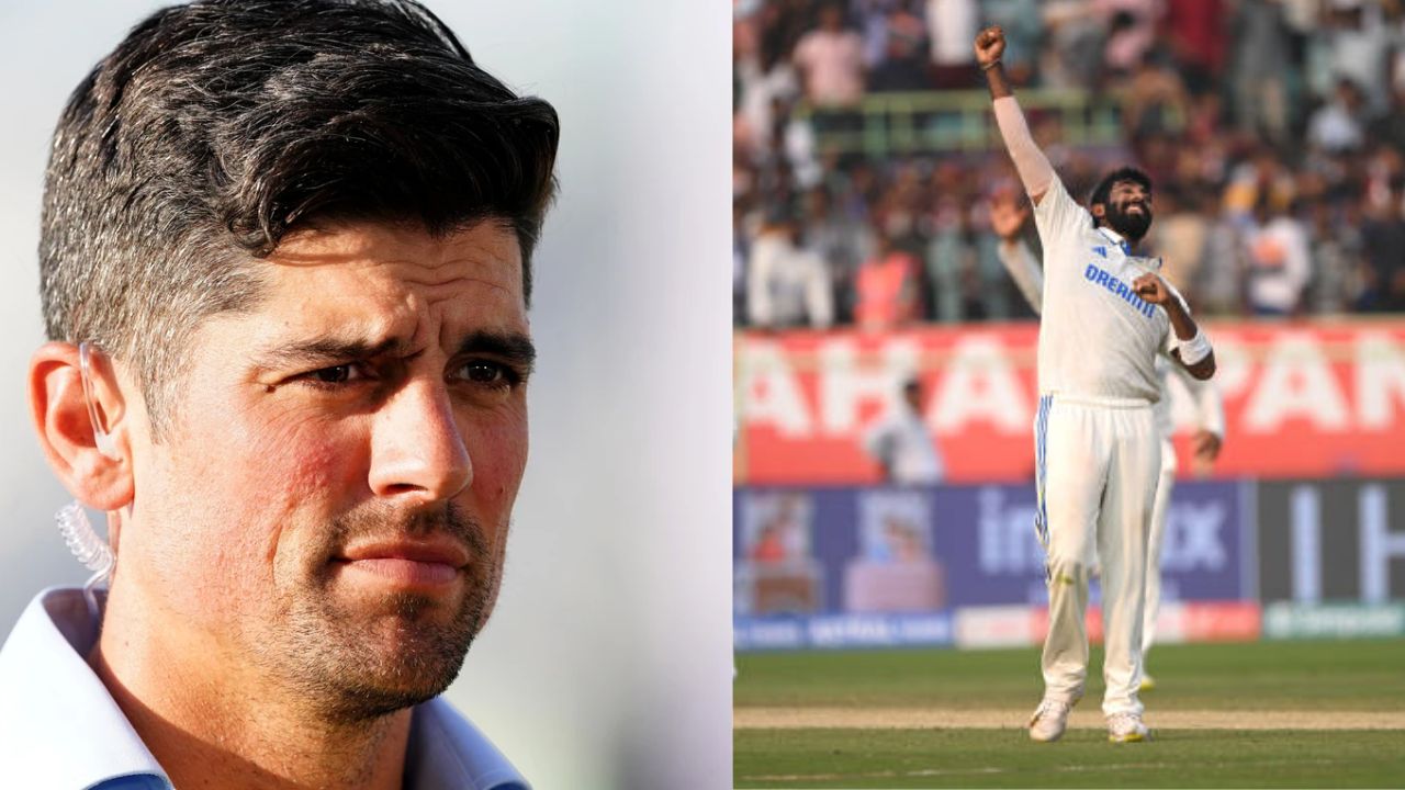 Alastair Cook and Jasprit Bumrah