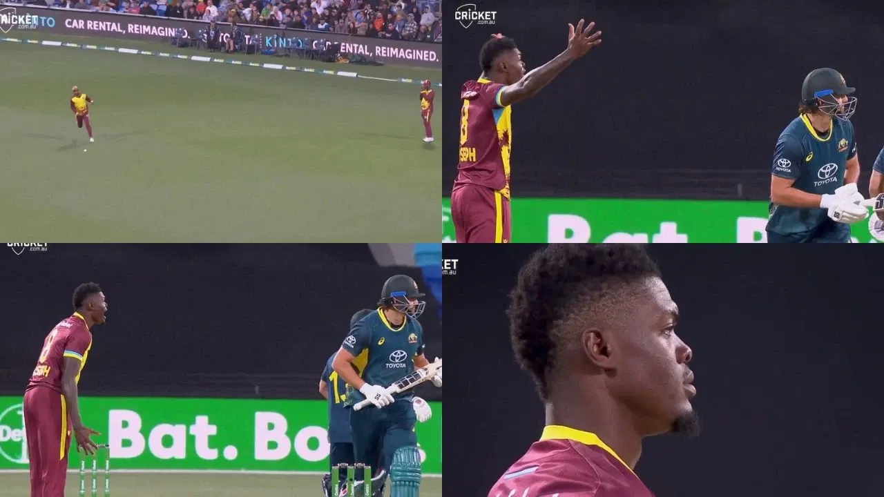 Watch: If looks could kill...! Alzarri Joseph gives death stare to West Indies teammates for poor fielding