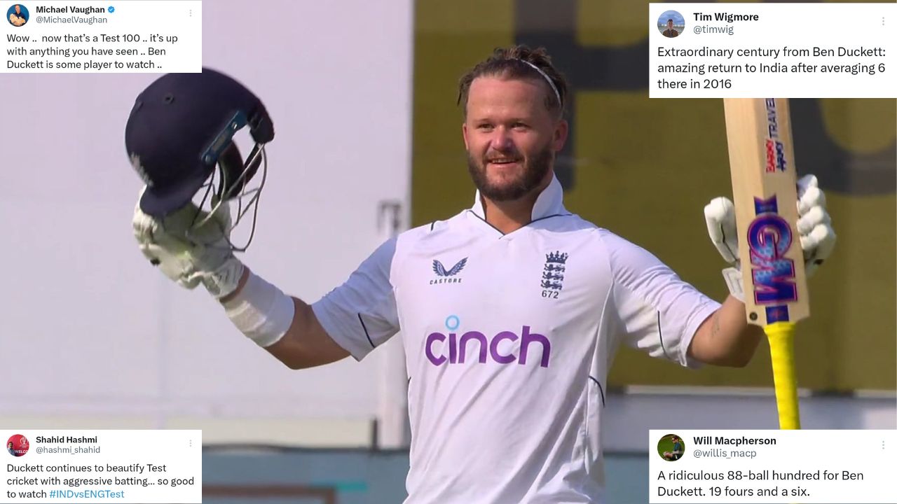 "Ben Duckett continues to beautify Test cricket" - Twitter reacts as batter blasts 88-ball hundred vs India