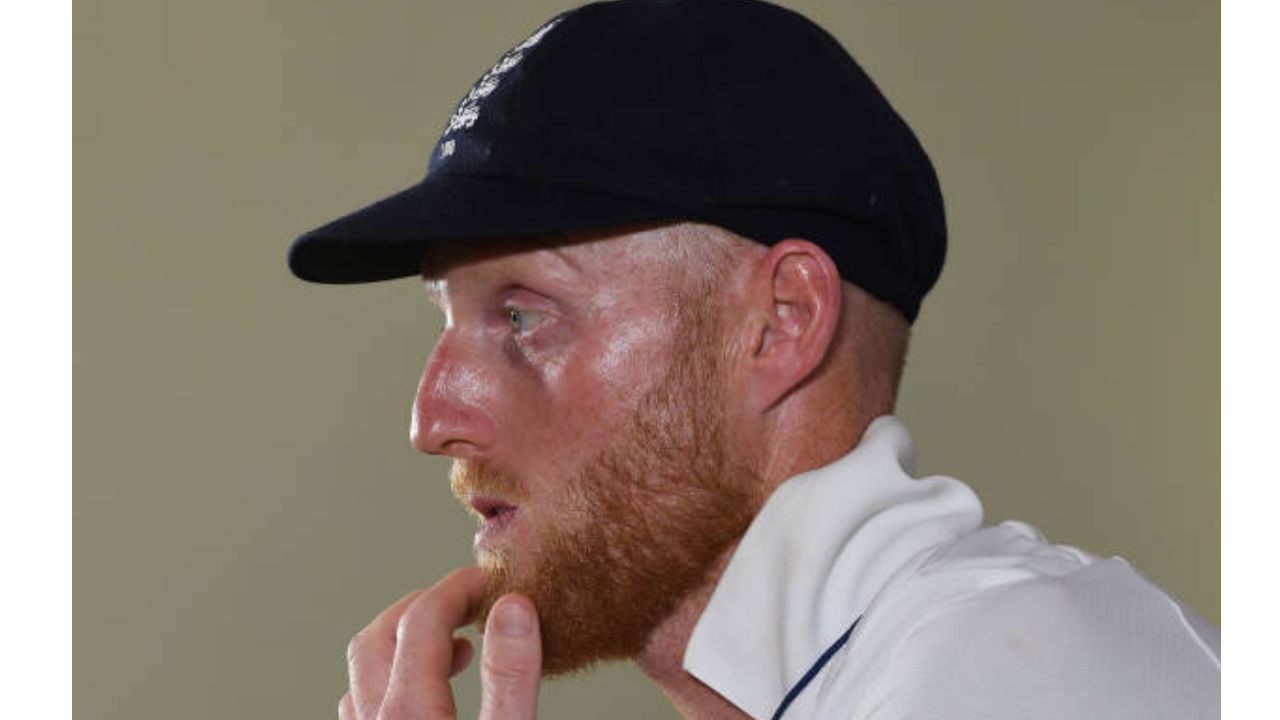 Ben Stokes addressing the reporters