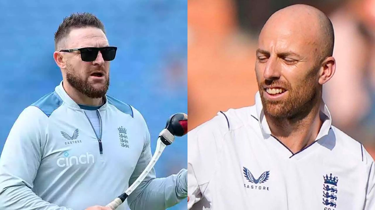 Brendon McCullum Jack Leach