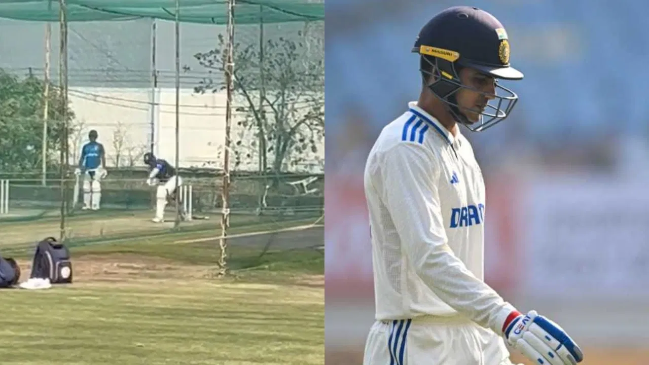 Cheteshwar Pujara practices in nets as India struggle, Shubman Gill