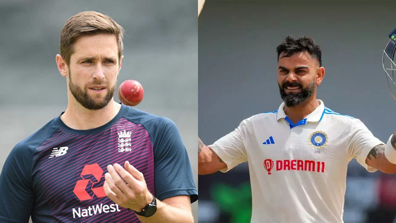 Chris Woakes and Virat Kohli