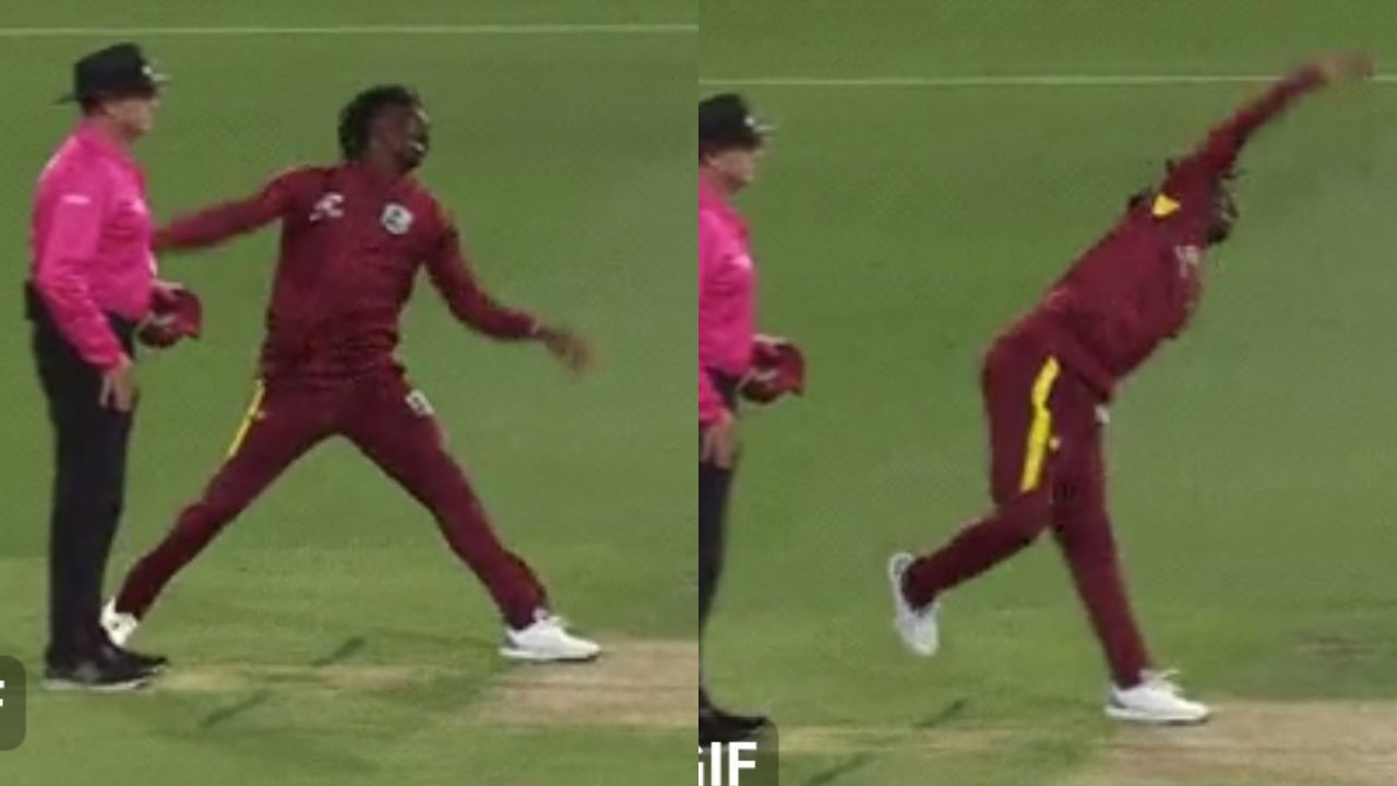 Hayden Walsh Jr bowls bizarre delivery