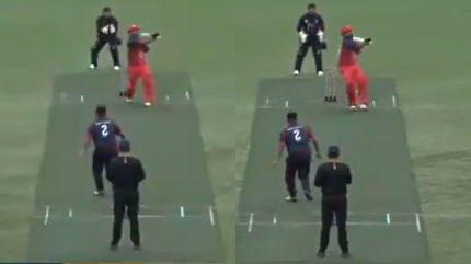 Muhammad Babar smashes consecutive one handed sixes