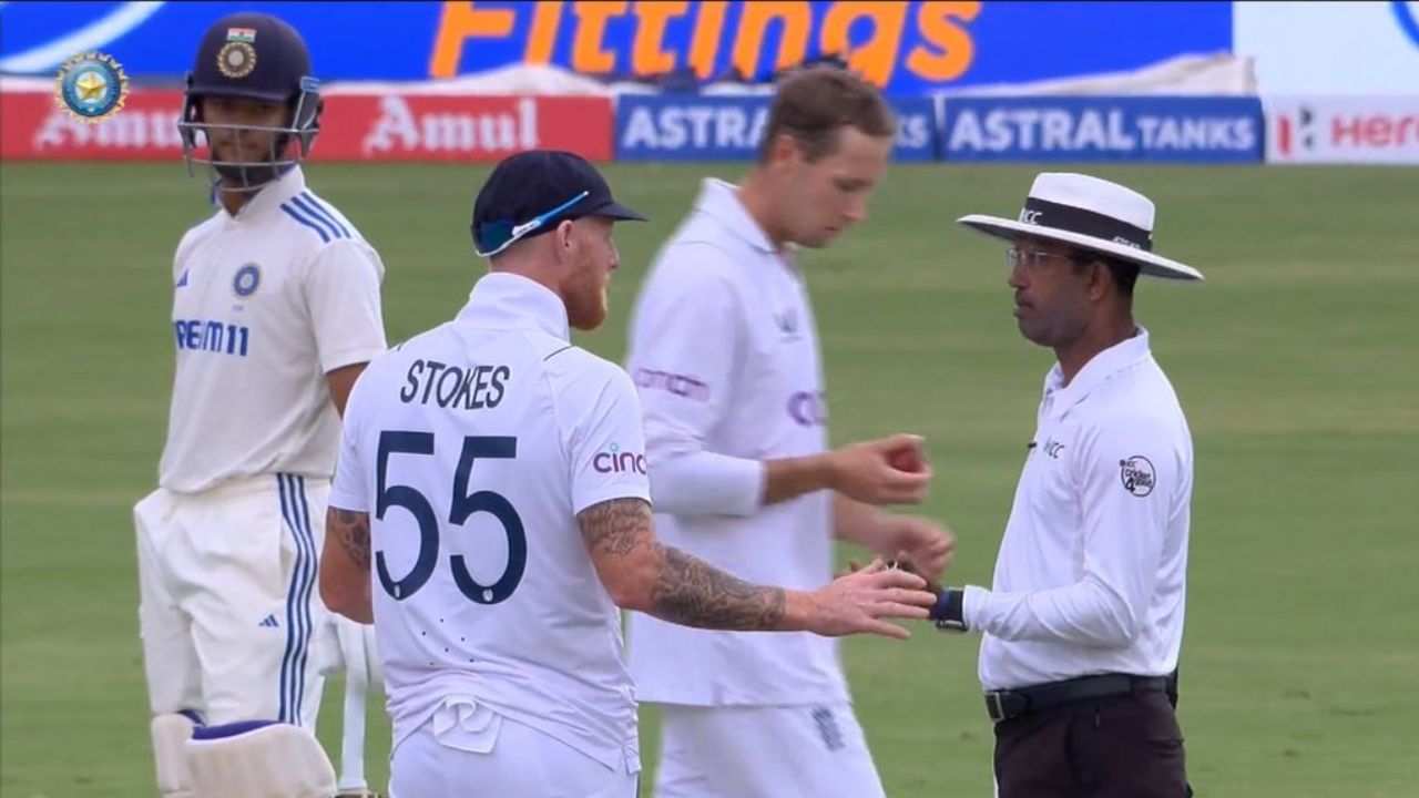 Ben Stokes and Kumar Dharmasena