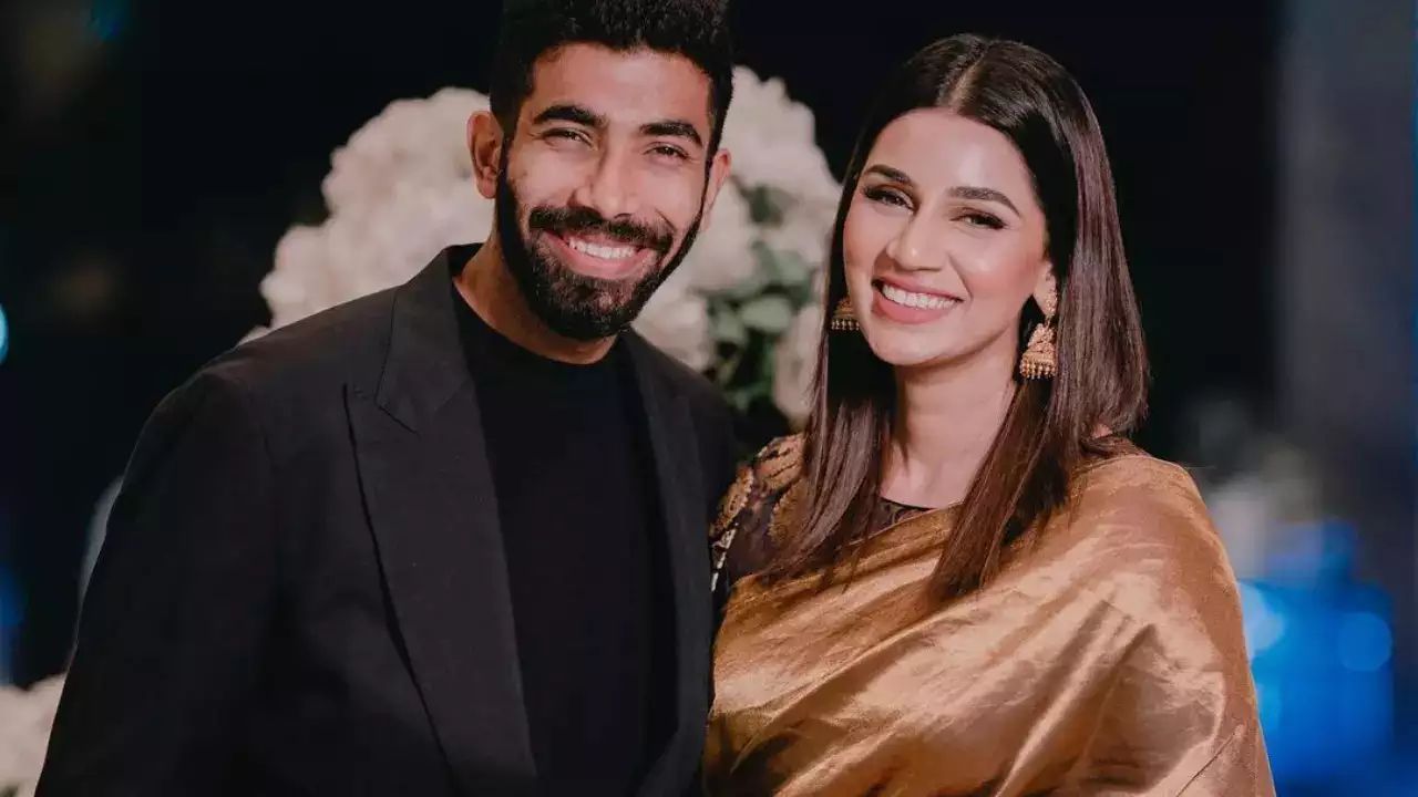 Jasprit Bumrah and Sanjana Ganesan