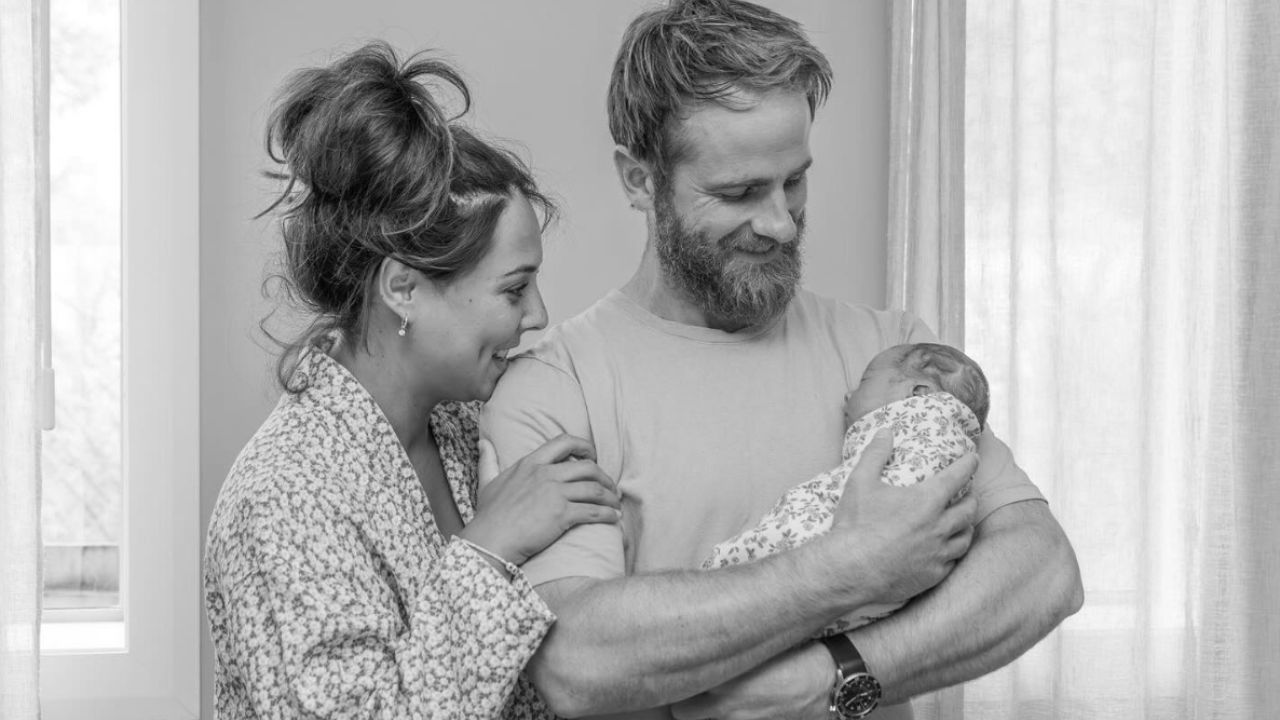 Kane Williamson with his wife Sarah Raheem