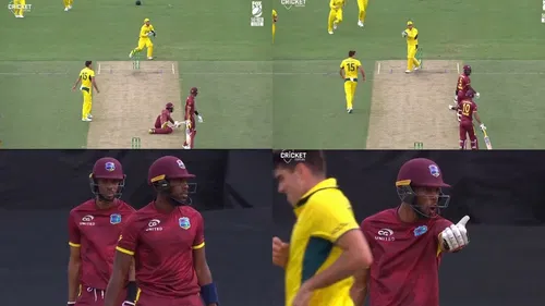 Matthew Forde, Roston Chase fight after run out