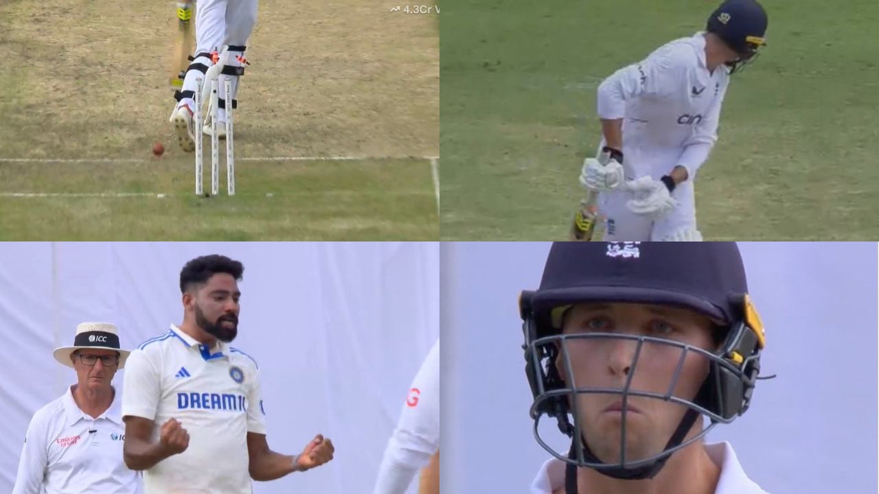 Mohammed Siraj cleans up Tom Hartley with an absolute jaffa!