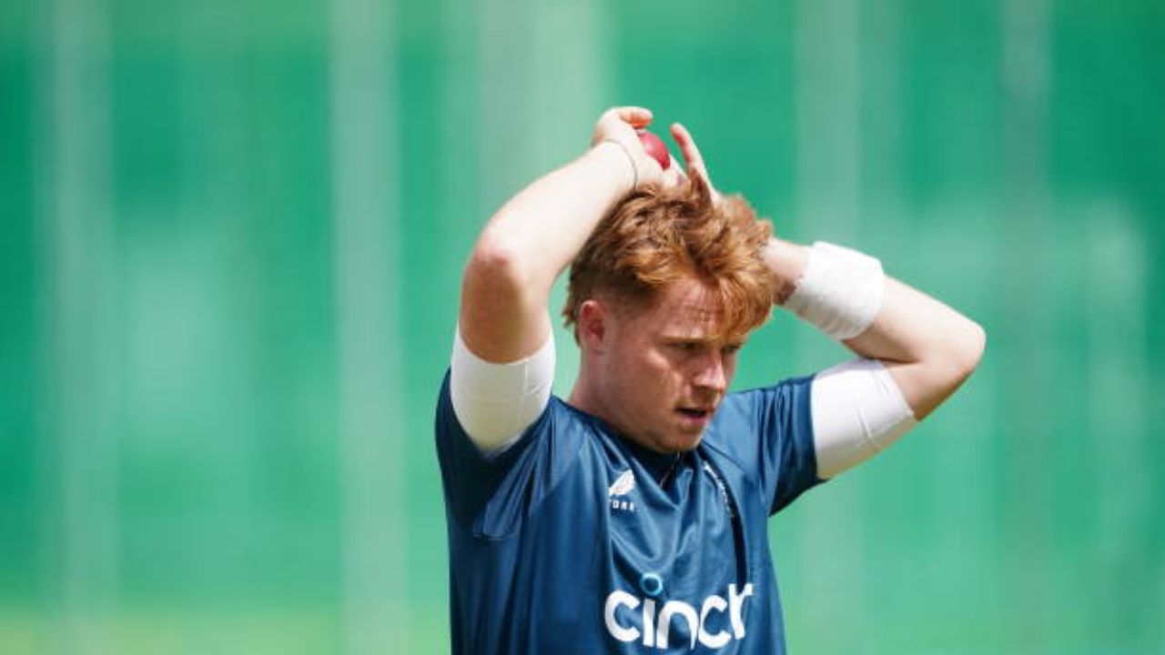 Ollie Pope sweating out in the nets