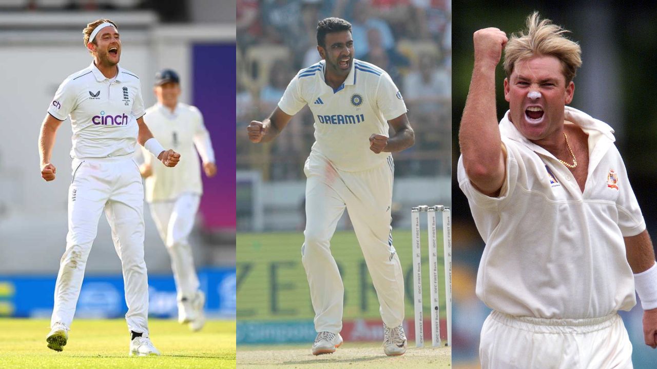 Ravichandran Ashwin, Shane Warne, Stuart Broad